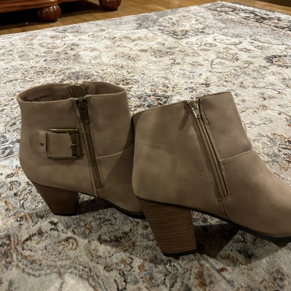 Sugar ankle high boots. Light brown in color. Super cute